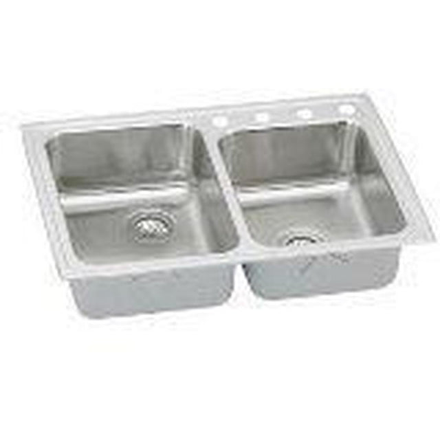 Elkay - 18 Gauge Stainless Steel 33'' x 22'' x 7.875'' Double Bowl Drop-in Kitchen Sink