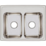 18 Gauge Stainless Steel 25'' x 19.5'' x 7.625'' Double Bowl Drop-in Kitchen Sink