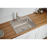 18 Gauge Stainless Steel 25'' x 21.25'' x 7.875'' Single Bowl Drop-in Kitchen Sink