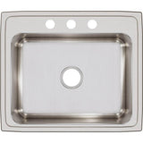 18 Gauge Stainless Steel 25'' x 21.25'' x 7.875'' Single Bowl Drop-in Kitchen Sink