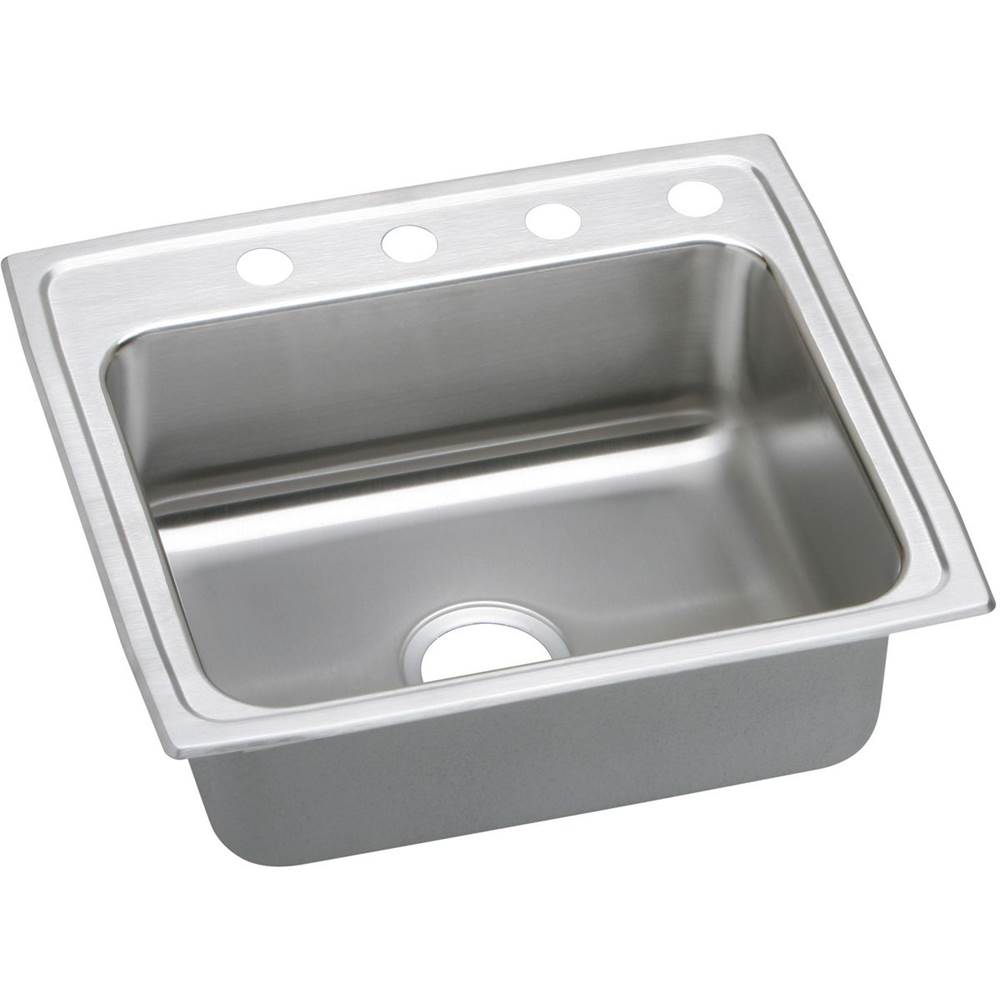 Elkay - 18 Gauge Stainless Steel 25'' x 21.25'' x 7.875'' Single Bowl Top Mount Kitchen Sink - Lustertone