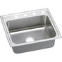 Elkay - 18 Gauge Stainless Steel 25'' x 21.25'' x 7.875'' Single Bowl Top Mount Kitchen Sink - Lustertone