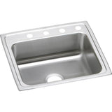 Elkay - 18 Gauge Stainless Steel 25'' x 21.25'' x 7.875'' Single Bowl Drop-in Kitchen Sink - Lustrous Satin