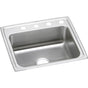 Elkay - 18 Gauge Stainless Steel 25'' x 21.25'' x 7.875'' Single Bowl Drop-in Kitchen Sink - Lustrous Satin
