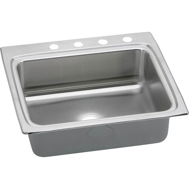 Elkay - 18 Gauge Stainless Steel 25'' x 22'' x 8.125'' Single Bowl Top Mount Kitchen Sink - Lustertone
