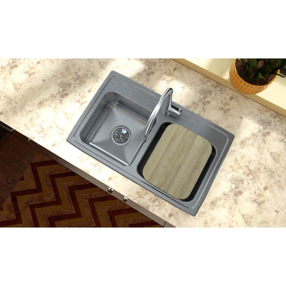 Hardwood 12-7/8'' x 10-1/8'' x 1'' Cutting Board