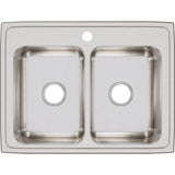 18 Gauge Stainless Steel 29'' x 22'' x 7.625'' Double Bowl Drop-in Kitchen Sink