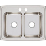 18 Gauge Stainless Steel 29'' x 22'' x 7.625'' Double Bowl Drop-in Kitchen Sink