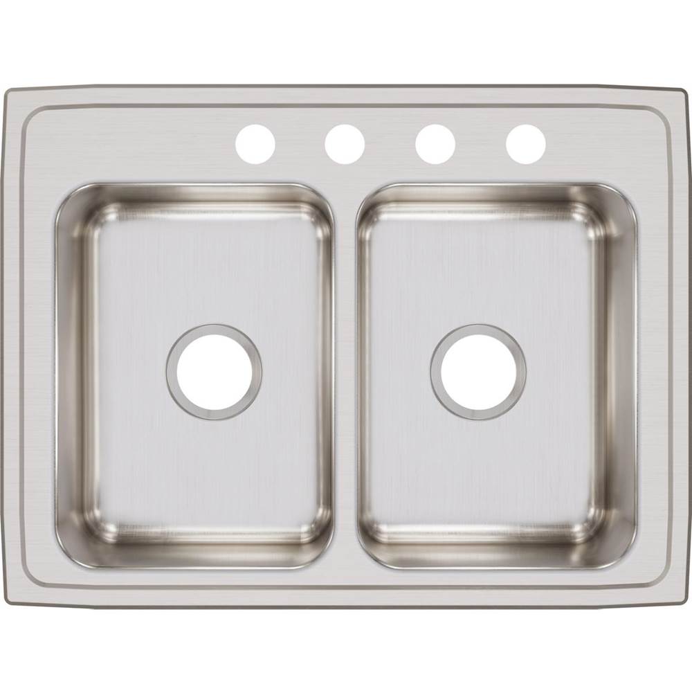 18 Gauge Stainless Steel 29'' x 22'' x 7.625'' Double Bowl Drop-in Kitchen Sink