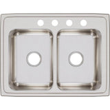 18 Gauge Stainless Steel 29'' x 22'' x 7.625'' Double Bowl Drop-in Kitchen Sink