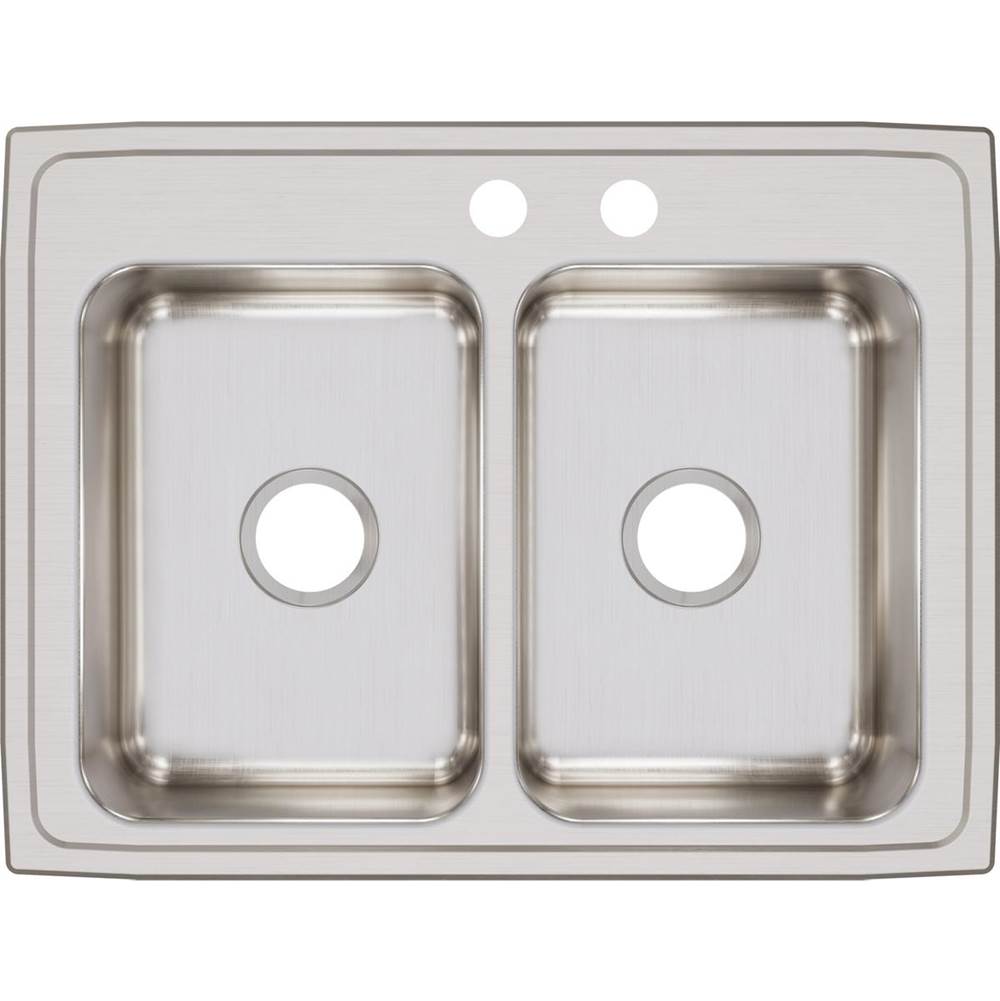 18 Gauge Stainless Steel 29'' x 22'' x 7.625'' Double Bowl Drop-in Kitchen Sink