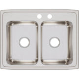 18 Gauge Stainless Steel 29'' x 22'' x 7.625'' Double Bowl Drop-in Kitchen Sink