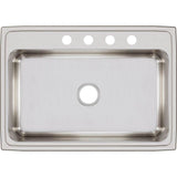 18 Gauge Stainless Steel 31'' x 22'' x 7.625'' Single Bowl Drop-in Kitchen Sink