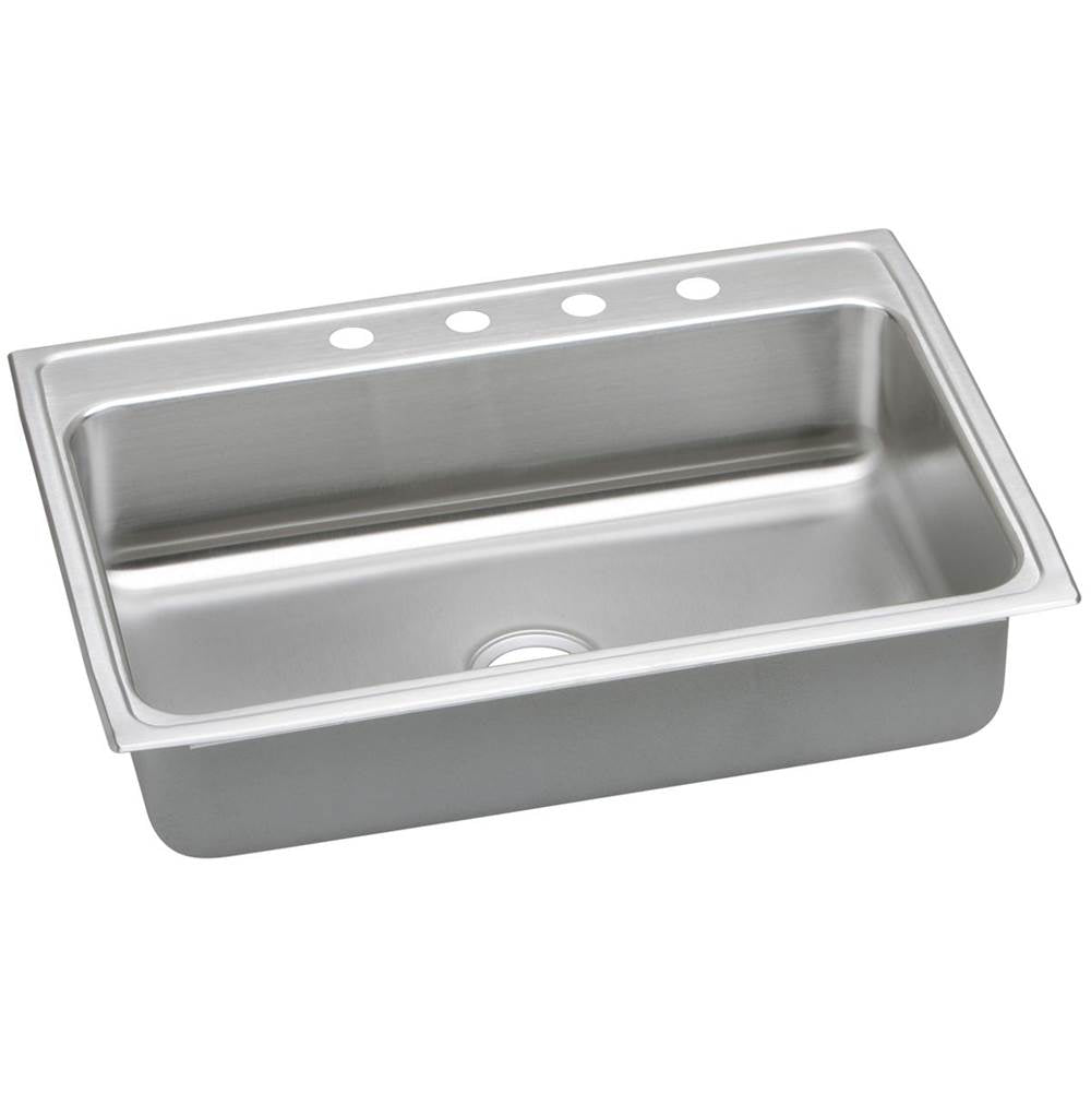 Elkay - 18 Gauge Stainless Steel 31'' x 22'' x 7.625'' Single Bowl Top Mount Kitchen Sink - Lustertone