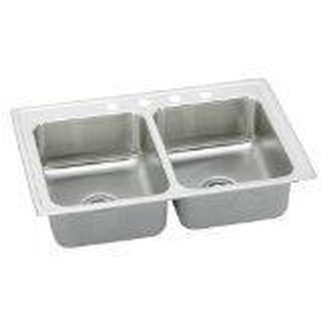Elkay - 18 Gauge Stainless Steel 33'' x 21.25'' x 7.875'' Double Bowl Drop-in Kitchen Sink
