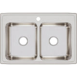 18 Gauge Stainless Steel 33'' x 22'' x 8.125'' Double Bowl Drop-in Kitchen Sink