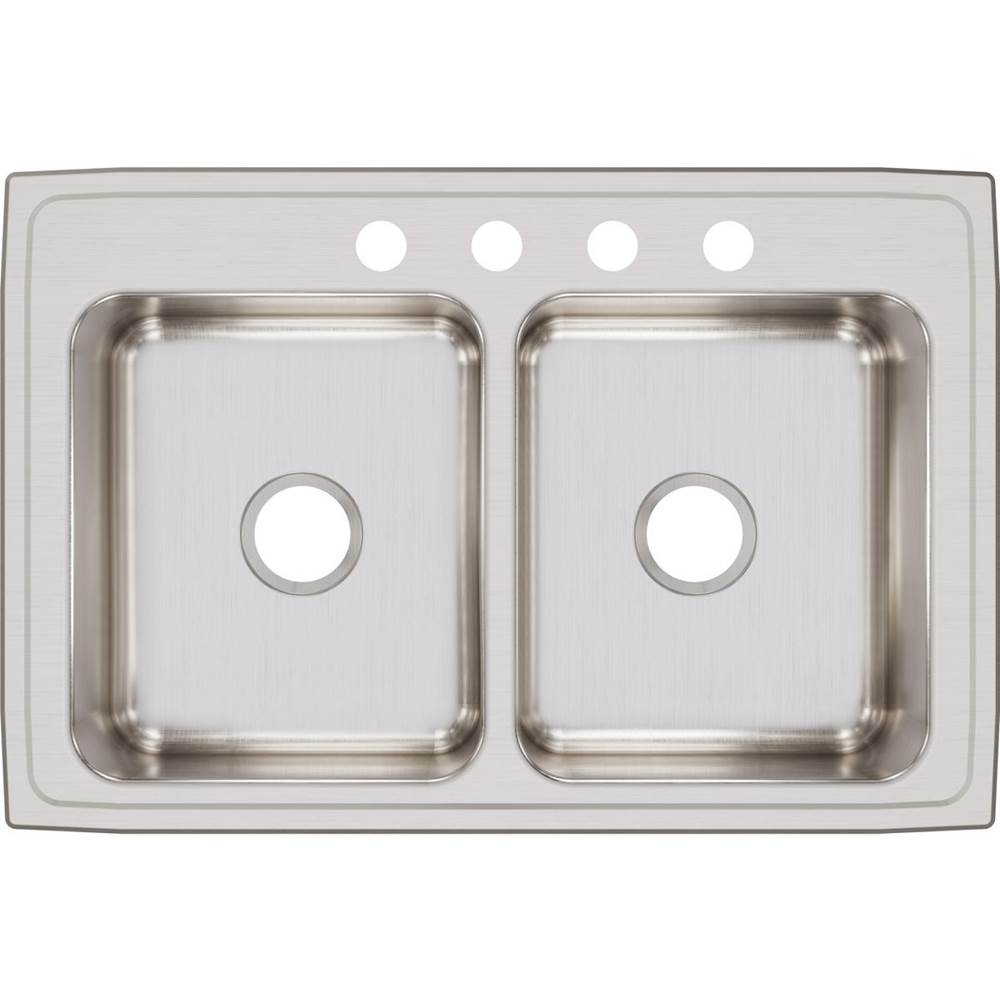 18 Gauge Stainless Steel 33'' x 22'' x 8.125'' Double Bowl Drop-in Kitchen Sink