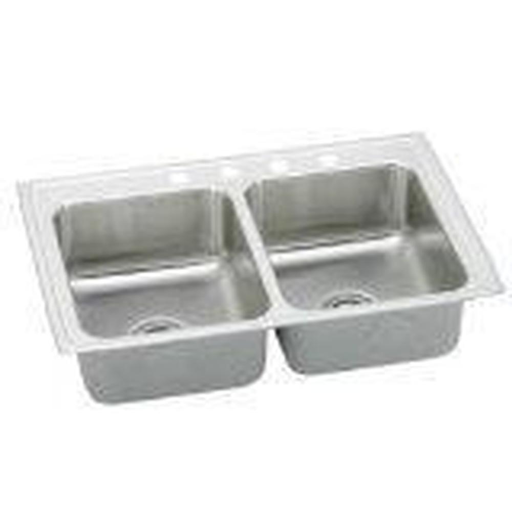 Elkay - 18 Gauge Stainless Steel 37'' x 22'' x 7.625'' Double Bowl Drop-in Kitchen Sink