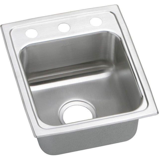 Elkay - 18 Gauge Stainless Steel 13'' x 16'' x 6.5'' Single Bowl Drop-in Kitchen Sink - Lustrous Satin