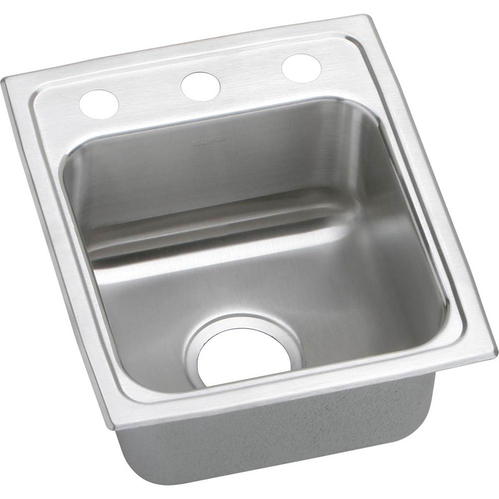 Elkay - 18 Gauge Stainless Steel 15'' x 17.5'' x 6.5'' Single Bowl Drop-in Kitchen Sink - Lustrous Satin