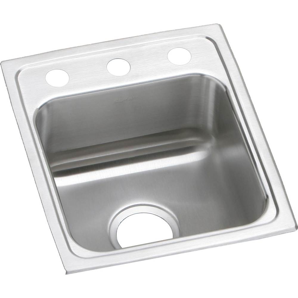 Elkay - 18 Gauge Stainless Steel 15'' x 17.5'' x 4.5'' Single Bowl Drop-in Kitchen Sink - Lustrous Satin