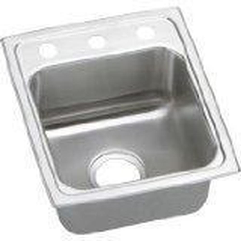 Elkay - 18 Gauge Stainless Steel 15'' x 17.5'' x 6.5'' Single Bowl Drop-in Kitchen Sink