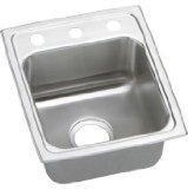 Elkay - 18 Gauge Stainless Steel 15'' x 17.5'' x 6.5'' Single Bowl Drop-in Kitchen Sink