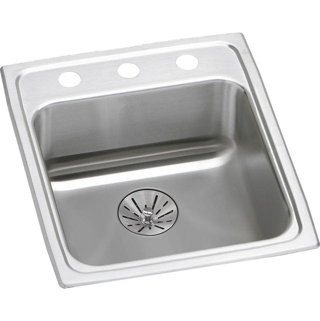 Elkay - 18 Gauge Stainless Steel 15'' x 22'' x 6.5'' Single Bowl Drop-in Kitchen Sink Kit - Lustrous Satin