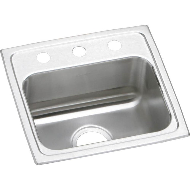 Elkay - 18 Gauge Stainless Steel 17'' x 16'' x 4.5'' Single Bowl Top Mount Kitchen Sink - Lustertone