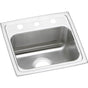 Elkay - 18 Gauge Stainless Steel 17'' x 16'' x 4.5'' Single Bowl Top Mount Kitchen Sink - Lustertone