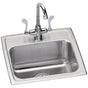 Elkay - 18 Gauge Stainless Steel 17'' x 16'' x 6'' Single Bowl Drop-in Kitchen Sink - Lustrous Satin