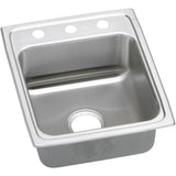 Elkay - 18 Gauge Stainless Steel 17'' x 20'' x 5.5'' Single Bowl Drop-in Kitchen Sink - Lustrous Satin