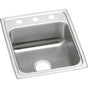 Elkay - 18 Gauge Stainless Steel 17'' x 20'' x 5.5'' Single Bowl Drop-in Kitchen Sink - Lustrous Satin