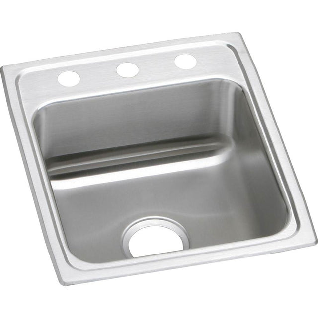 Elkay - 18 Gauge Stainless Steel 17'' x 20'' x 4'' Single Bowl Drop-in Kitchen Sink - Lustrous Satin