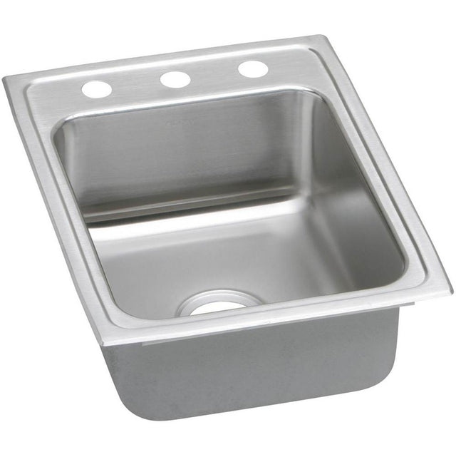 Elkay - 18 Gauge Stainless Steel 17'' x 22'' x 6'' Single Bowl Drop-in Kitchen Sink - Lustrous Satin