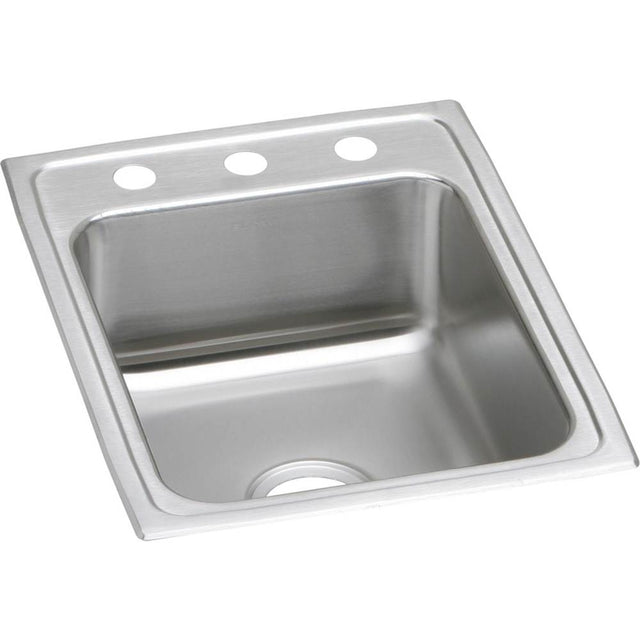 Elkay - 18 Gauge Stainless Steel 17'' x 22'' x 6'' Single Bowl Drop-in Kitchen Sink - Lustrous Satin