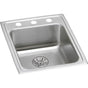 Elkay - 18 Gauge Stainless Steel 17'' x 22'' x 6.5'' Single Bowl Drop-in Kitchen Sink Kit - Lustrous Satin