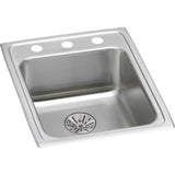 Elkay - 18 Gauge Stainless Steel 17'' x 22'' x 6.5'' Single Bowl Drop-in Kitchen Sink Kit - Lustrous Satin