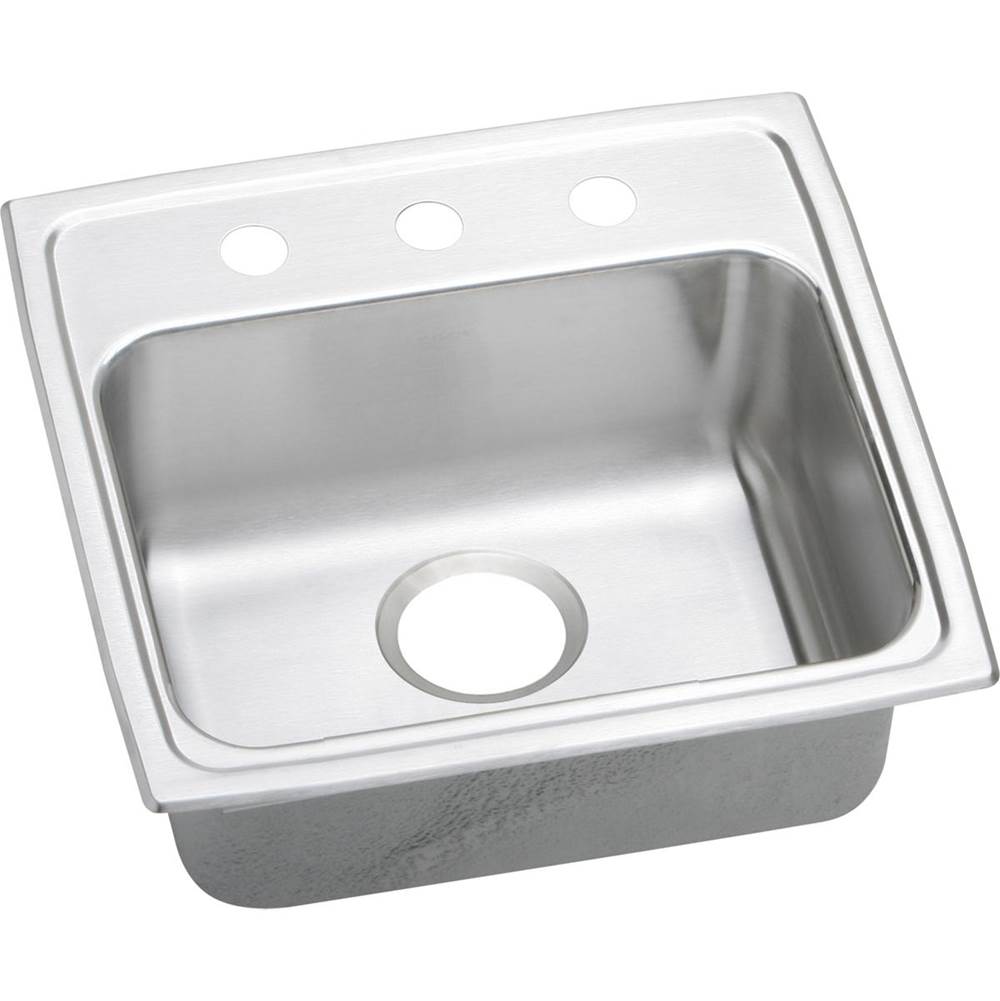 Elkay - 18 Gauge Stainless Steel 19'' x 18'' x 5'' Single Bowl Drop-in Kitchen Sink - Lustrous Satin