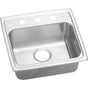 Elkay - 18 Gauge Stainless Steel 19'' x 18'' x 5.5'' Single Bowl Drop-in Kitchen Sink - Lustrous Satin