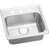 Elkay - 18 Gauge Stainless Steel 19'' x 18'' x 6.5'' Single Bowl Drop-in Kitchen Sink - Lustrous Satin