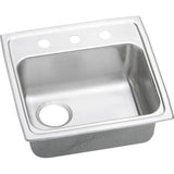 Elkay - 18 Gauge Stainless Steel 19'' x 18'' x 5.5'' Single Bowl Drop-in Kitchen Sink - Lustrous Satin