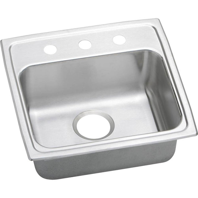 Elkay - 18 Gauge Stainless Steel 19.5'' x 19'' x 6.5'' Single Bowl Drop-in Kitchen Sink - Lustrous Satin