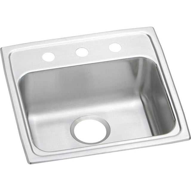 Elkay - 18 Gauge Stainless Steel 19'' x 18'' x 4'' Single Bowl Drop-in Kitchen Sink - Lustrous Satin