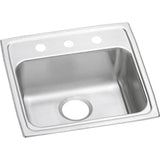 Elkay - 18 Gauge Stainless Steel 19'' x 18'' x 4'' Single Bowl Drop-in Kitchen Sink - Lustrous Satin
