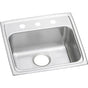 Elkay - 18 Gauge Stainless Steel 19'' x 18'' x 6'' Single Bowl Drop-in Kitchen Sink - Lustrous Satin