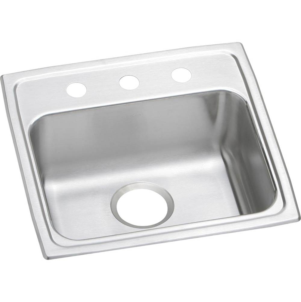 Elkay - 18 Gauge Stainless Steel 19.5'' x 19'' x 5'' Single Bowl Drop-in Kitchen Sink - Lustrous Satin