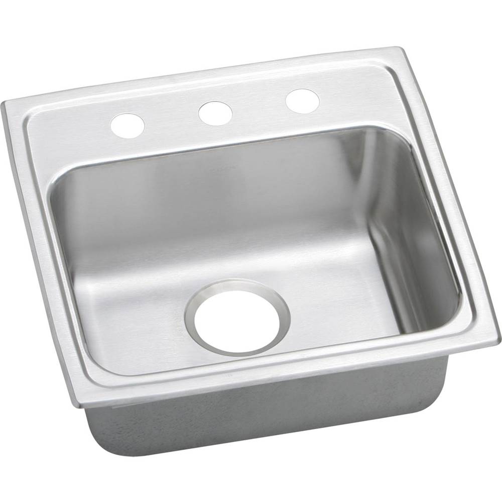 Elkay - 18 Gauge Stainless Steel 19.5'' x 19'' x 6.5'' Single Bowl Drop-in Kitchen Sink - Lustrous Satin