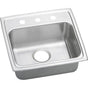 Elkay - 18 Gauge Stainless Steel 19.5'' x 19'' x 6.5'' Single Bowl Drop-in Kitchen Sink - Lustrous Satin