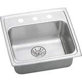 Elkay - 18 Gauge Stainless Steel 19.5'' x 19'' x 6.5'' Single Bowl Drop-in Kitchen Sink Kit - Lustrous Satin